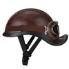 Cycling Helmets Summer Retro Motorcycle Half Leather Helmet Men Riding Helmet Motorbike Moto Biker Protection Gear Racing Scooter Helmet T221107