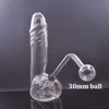 Handsize Glass Oil Burner Bong Fumar tuber￭as de agua Pene masculino reciclador reciclador vaso de precipitados bong grues