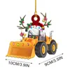 Decorazioni natalizie Albero di ingegneria natalizia per bambini Ragazzo Accessori per feste di compleanno Mini escavatore Ornamento Giocattoli regalo