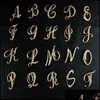 Булавки брошит хрустальные буквы дизайна броши Pins Personality 26 Английский первоначальный страб Алфавит -броши Творческие украшения Dr Dhdmb