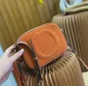 Cosmetic Bags Cases Women Camera Bag Shoulder Bags Suede Zipper Genuine Leather Patchwork Letter Adjustable Belt Strap 5 Colors Fa313m