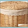 Tv￤ttp￥sar Wicker Dirty Basket Hamper Frame Storage Box Pot Shop Weaving Clothes T200224 340 S2 Drop Delivery Home Garden Housekee DHBW0
