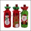 Decorazioni natalizie Natale Babbo Natale Bottiglia di vino Decorazioni per la casa 2021 Ornamento Capodanno 2022 Regali di Natale Navidad Drop Dhwhv