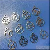 チャームfnixtar 10 8x13 4mmステンレススチールTwee Zodiac Metal Charms for Women Jewelry Making Mini 12pcs/lot Drop d dhoz3