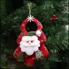 Рождественские украшения рождественская елка украшения подвеска Санта -Клаус снеговик лось кукла висящие украшения рождественские окна доставка Hom Dhdtl