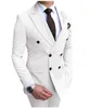 Men's Suits Blazers Beige Suit 2 Pieces Double-Breasted Notch Lapel Flat Slim Fit Casual Tuxedos For WeddingBlazerPants 221111