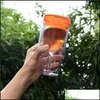Tumblers 10 Oz Clear Plastic Wine Cup Double Layer Insated Tumbler Juice Cups With Lids Drop Delivery Home Garden Kitchen Dining Bar Dh37G