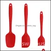 Utensili da cucina 3 pezzi Sile Spata Set Utensili da cucina antiaderenti resistenti Raschietti Spatas Utensili per cucinare Cottura e miscelazione Drop Dhskt