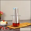 Kruidkruidgereedschap 320 ml glazen oliefles olijfsaus flessen roestvrijstalen pot kruiden keuken accessoire drop levering home gar dhuue