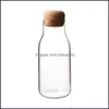 Storage Bottles Jars Glass Jars Mason Jar Transparent Storage Can Cork Stopper Bottle Small Containers Sealed Coffee Tank 391 R2 D Dhnja