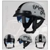 Caschi da ciclismo Moto Four Seasons For Brim Half Face Moto Crash Moto Certificazione DOT Retro Casco T221107