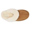 Tofflor Vinter Märke Plysch Bomull Tofflor Dam Flats Skor 2022 Nytt Mode Plattform Casual Hem Mocka Päls Varm Slingback Flip Flops T221110