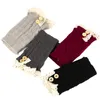 Knee Pads Lolita Long Socks Women's Lace Knitted Warm Foot Cover Arm Warmer Ladies Autumn Winter Crochet Gril Boot Cuffs