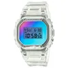 Reloj Iced Out Digital Sport Quartz para hombre, cuadrado, ultrafino, serie de roble, resistente al agua, hora mundial, LED, lámpara de elevación automática, 9 colores