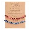 Bracelets de charme Turc Blanc Bleu Mauvais Yeux Bracelet Ensembles Couple Chanceux Bracelets Pour Femme Colorf Perle Corde Chaîne Charme Bijoux Dro Dhua4