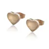 Klassieke eenvoudige gebogen hartvormige T-merk oorknopjes Europese modeontwerper oorbel voor dames luxe 316L titanium staal vergulde 18K gouden oorbel