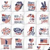 Funda de almohada Día de la independencia americana Funda de almohada 4Th Of Jy 18 pulgadas Throw Pillow Er para sofá Decoración del hogar Drop Delivery Gard Dhiil