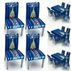 Chaves de cadeira 1x Party Fester Christmas Decoration Table Blue Ornames Dinner Cober Cláusula