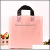 Autre Maison Jardin Pe Plastique Boutique Sac Avec Poignée Magasin Vêtements Cadeaux 45X35Add10Cm Drop Delivery Home Garden Dhr3Q