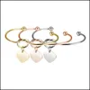 Braccialetti da sposa Bracciale con nodo in acciaio inossidabile Bracciale in oro rosa color argento Bracciale con ciondolo a forma di cuore Braccialetti d'amore può incidere il nome della damigella d'onore mer Dhqpc