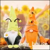 Andere feestelijke feestbenodigdheden herfstoogst Thanksgiving Party Gnomes Decoraties herfst dwergpop met zonnebloem ornamenten drop de dhadh
