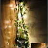 Parti Dekorasyon Tırmanma Kaplan Lambası String Yeşil Yaprak Rattan Ev Bahçesi Dekoratif Yeni Varış 7 5JQ O2 DRAP TESLİMİ FESTİMİ BÖLÜM DHM0B