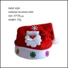 Decorações de Natal LED Luminous Christmas Hat Adt Kids Papai Noel Claus Red Hats Cosplay Party Drop Deliver