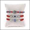 Charmarmbanden Blue Evil Eye Charm gevlochten touwketens armbanden voor vrouwen mannen Turtle olifant hamsa hand rode snaar armband mode dhxvp