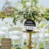 Décoration de fête de mariage, arrangement d'étiquettes suspendues en bois, décor de saint-valentin, porte noire ronde de jardin, signes personnalisés