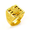 Обручальные кольца хип -хоп мужчина кольцо кольцо толстого в стиле Pnuk Желтовое золото, заполненное прохладным ювелирным подарком мужского пола