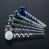 Heady Glass Oil Burner Pipes Pyrex Glass Bongs Rökning Pipe Mini Hand Dab Rigs Colorful Portable Hookahs SW26