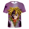 T-shirt da uomo 3D Meliodas Camicia casual adatta Estate Uomo Donna Manica corta Ragazze Ragazzi T-shirt Hip Hop T-shirt