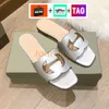 Italien Lux Sandal 2022 Designer Kvinnor Sandaler älskar Parade Interlock Skurna ut läder tofflor med Box Fashion Luxury Womens Shoes Beach Sandal Lady Summer