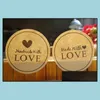 Tags Price Tags Card 12Pcs Handmade Wtih Love Heart Round Scrapbooking Paper Labels Seal Sticker Diy Gift Dia 3 8Cm Drop Delivery Dhokz