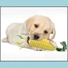 Dog Toys Chews Dog Corn Molar Stick Pet Training Bite Toothbrush With Cotton Rope Puppy Chew Toys Drop Delivery Home Garden Supplie Dh5Ry