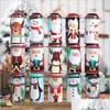 Christmas Decorations Christmas Candy Tin Box Xmas Storage Santa Claus Snowman Iron Decorations Drop Delivery Home Garden Festive Pa Dhchq