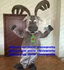 Grigio Pelliccia Lunga Renna Alce Costume Della Mascotte Alce Wapiti Caribou Alces Deer Carattere Attirare I Clienti Business Street zx2367