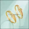 Bangle Bangle Mxgxfam Promotion 50 Off Retro Red Zircon For Women 6 Cm Fashion Jewelry 24 K Yellow Gold Color No Skin Allergy Drop D Dhogi