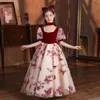 Burgundy Flower Girl Dresses 2022 First Holy Communion Dresses For Girls Ball Gown Wedding Party Dress Kids Evening Prom gowns