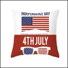 Kussensloop American Independence Day Pillowcase 4e van JY 18 inch dier kussen er voor bankbuis Decoratie drop levering Gard Dhiil