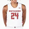 Maillot de basket-ball NCAA Rutgers Scarlet Knights Ron Harper Jr Clifford Omoruyi Geo Baker Paul Mulcahy Caleb McConnell Mawot Mag Oskar