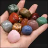 Stone 2030Mm Reiki Natural Stone Tumbled Stones Irregar Polishing Rose Quartz Tigers Eye Yoga Energy Bead For Chakra Healing Decorat Dhf0R