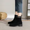 Sexy frauen Stiefel botas Mode Frauen Socke Neue Nerz Haar Plüsch Elastische Dünne Kurze Starke Ferse Mittlere Prinzessin Schuhe winter