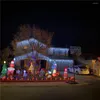 Strings Christmas Icicle Lights 5m bredd 0,5-0,7 m höjd 216 LED-fönstergardinvåg fairy girland med 36 droppar för trädgårdshusdekor