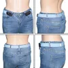 Belts 2022 Adjustable Invisible Lazy Buckle-Free Elastic Waist Belt No Hassle Stretchy Men Jeans Pants Women Dress Waistband