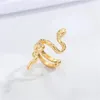 Orecchini posteriori 1PC Punk Big Snake Ear Cuffs Clip per donna Uomo Simple Zircon Round Circle No Piercing Fake Cartilagine Orecchino Gioielli