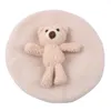 Gorros Otoño Invierno cálido niño Color sólido lindo niños lana oso de peluche versión coreana niños boina Gorros para niña 2022