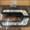 Car Bulbs 2X 6 Cob E4 Led Car Headlight Daytime Running Light Day Lamp Fog Off Road Driving Parking Ce Drl Kit W124 W204 Drop Delive Dhg0L