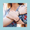 Bracelet Bracelet Mode En Acier Inoxydable En Cuir Corde Couple Bracelet Saint Valentin Cadeau Drop Delivery Bijoux Bracelets Dhyco