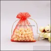 Other Home Storage Organization Stars Moon Favor Gift Bag Organza Dstring Mti Color Bags Plated Gold Printing Pouch Wedding Birthd Dhfaw